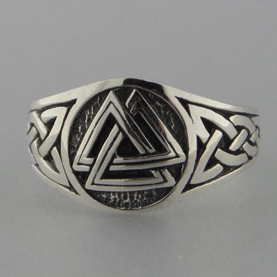 Zilveren Ring Valknut