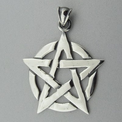 Zilveren Hanger Pentagram