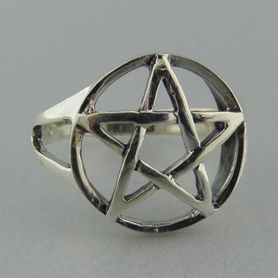 Zilveren Ring Pentagram