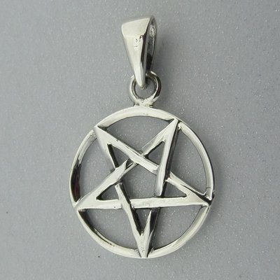 Zilveren Hanger Pentagram Omgekeerd