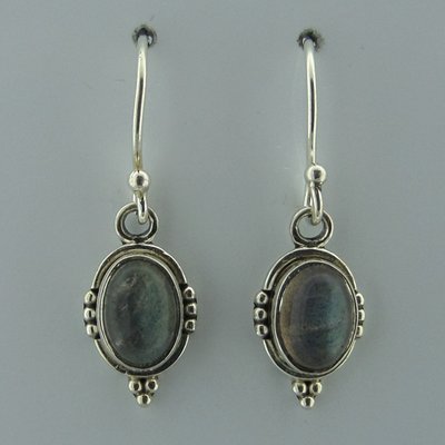 Zilveren Oorbel Labradorite