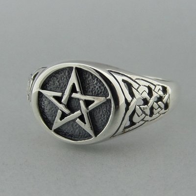 Zilveren Ring Pentagram