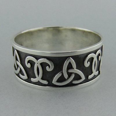 Zilveren Band Ring Keltische Triquetra
