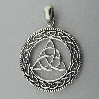 Zilveren Hanger Triquetra in Keltische Cirkel