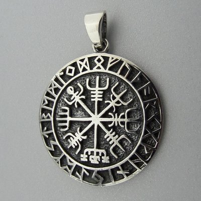 Zilveren Hanger Vikings Vegvisir Kompas