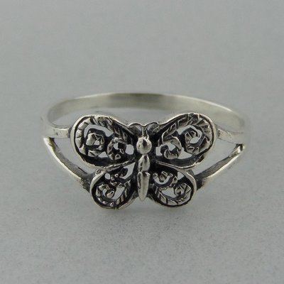 Zilveren Ring Vlinder