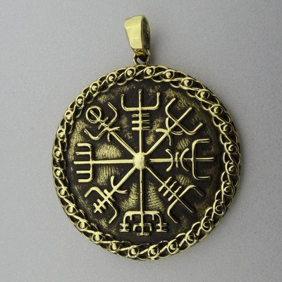 Bronzen Hanger Vikings Vegvisir Kompas