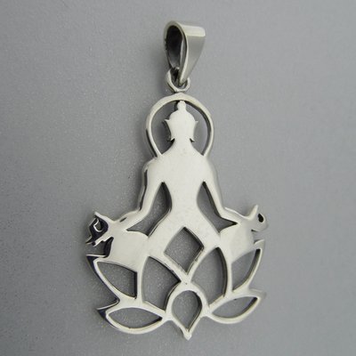 Zilveren Hanger Chakra op Lotus