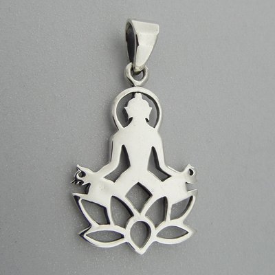 Zilveren Hanger Chakra op Lotus