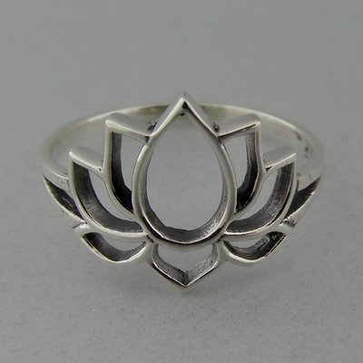 Zilveren Ring Lotus