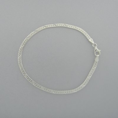 Zilveren Armband plat 19 cm